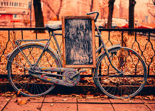 Bicycle in Golden Leaves: Autumn in Sofia - LIMITED EDITION PRINTS